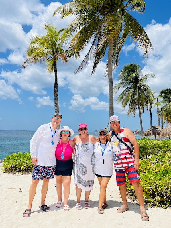 Beach with friends in Cozumel, Mexico