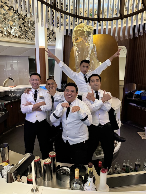 Celebrity Cruises martini bar flair bartenders