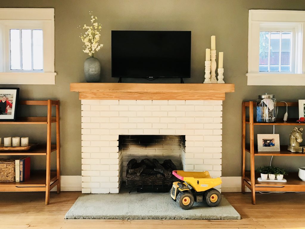 Pawhuska house fireplace