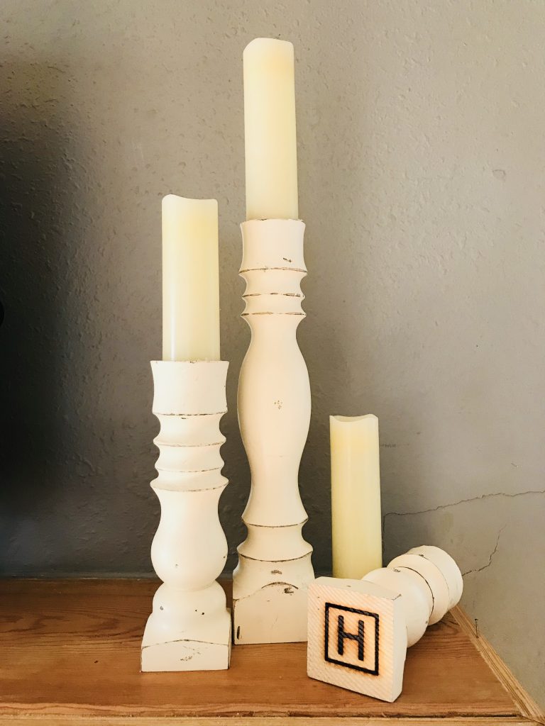 Pawhuska house Harp Design candlesticks