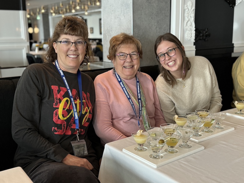 Three generations martini tasting Postcard Jar Friends Cruise to Alaska