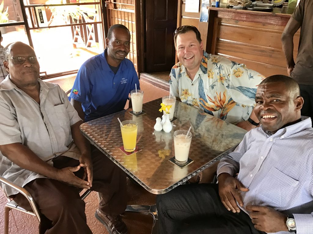 Steve and met Michael's parents for the first time when we visited St. Kitts in 2016. 