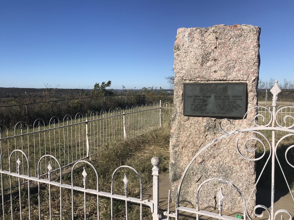 Lookout Mountain, Fred and Julia Lookout grave marker, Pawhuska, Oklahoma