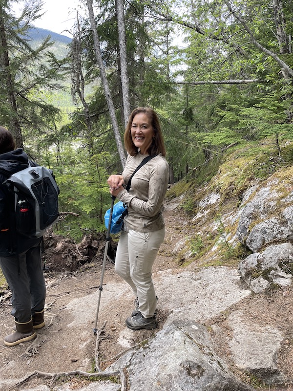 Michelle takes a hike in Alaska