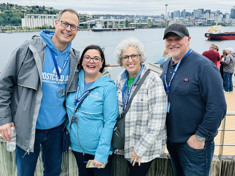 Postcard Jar Friends Cruise 2 to Alaska sail away