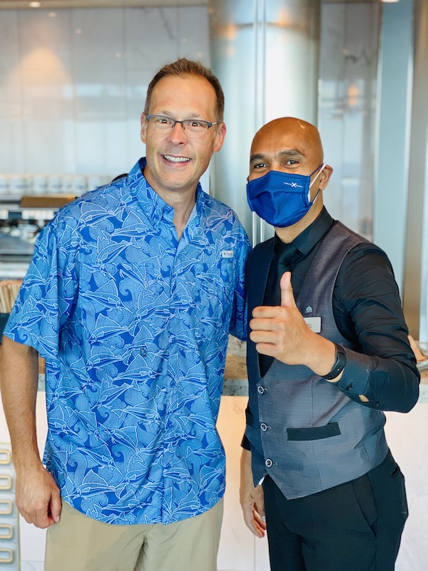 Steve teget and Johannes on the Celebrity Edge