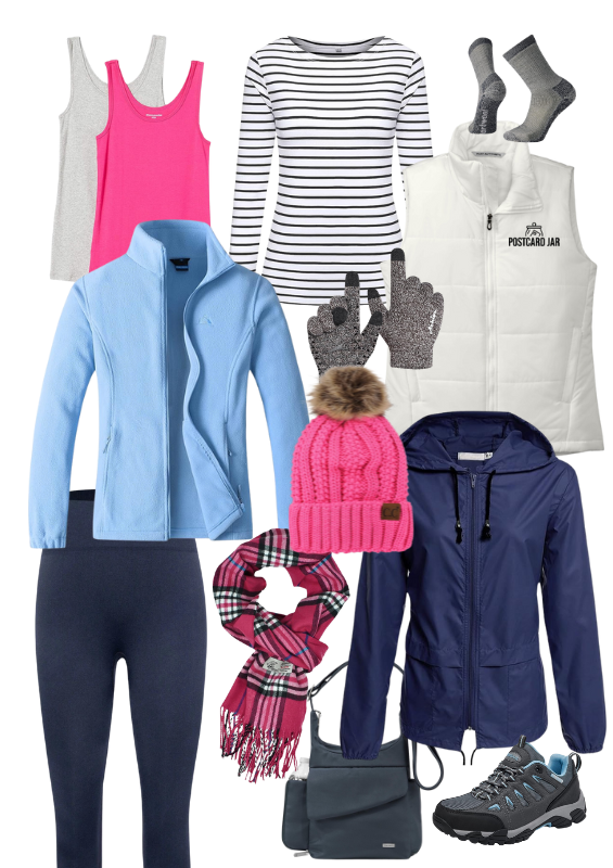 Pack for Alaskan cruise clothing for women